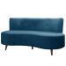 Sofá Living 2 Lugares 135cm Aang Pés Palito Veludo Azul Marinho G33 - Gran Belo