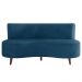 Sofá Living 2 Lugares 135cm Aang Pés Palito Veludo Azul Marinho G33 - Gran Belo