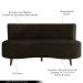 Sofá Living 2 Lugares 135cm Aang Pés Palito Veludo Marrom G33 - Gran Belo