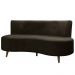 Sofá Living 2 Lugares 135cm Aang Pés Palito Veludo Marrom G33 - Gran Belo