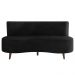 Sofá Living 2 Lugares 135cm Aang Pés Palito Veludo Preto G33 - Gran Belo