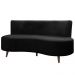 Sofá Living 2 Lugares 135cm Aang Pés Palito Veludo Preto G33 - Gran Belo