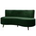 Sofá Living 2 Lugares 135cm Aang Pés Palito Veludo Verde G33 - Gran Belo