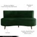Sofá Living 2 Lugares 135cm Aang Pés Palito Veludo Verde G33 - Gran Belo