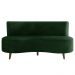 Sofá Living 2 Lugares 135cm Aang Pés Palito Veludo Verde G33 - Gran Belo