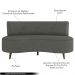 Sofá Living 2 Lugares 160cm Aang Pés Palito Linho Cinza Escuro G33 - Gran Belo