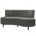 Sofá Living 2 Lugares 160cm Aang Pés Palito Linho Cinza Escuro G33 - Gran Belo