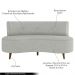 Sofá Living 2 Lugares 160cm Aang Pés Palito Linho Cinza G33 - Gran Belo