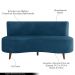 Sofá Living 2 Lugares 160cm Aang Pés Palito Veludo Azul Marinho G33 - Gran Belo