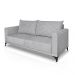 Sofá Living 2 Lugares com Pés de Ferro Almofadas Soltas 160cm Neso Bouclê Cinza G63 - Gran belo