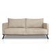 Sofá Living 2 Lugares com Pés de Ferro Almofadas Soltas 160cm Saiph Bouclê Bege G63 - Gran belo