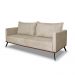 Sofá Living 2 Lugares com Pés de Ferro Almofadas Soltas 160cm Saiph Bouclê Bege G63 - Gran belo