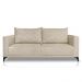 Sofá Living 2 Lugares com Pés de Ferro Almofadas Soltas 180cm Neso Bouclê Bege G63 - Gran belo