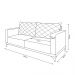 Sofá Living 2 Lugares com Pés de Ferro Almofadas Soltas 180cm Neso Bouclê Terracota G63 - Gran belo