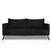 Sofá Living 2 Lugares com Pés de Ferro Almofadas Soltas 180cm Saiph Bouclê Preto G63 - Gran belo