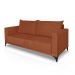 Sofá Living 2 Lugares com Pés de Ferro Almofadas Soltas 200cm Neso Bouclê Terracota G63 - Gran belo