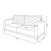 Sofá Living 2 Lugares com Pés de Ferro Almofadas Soltas 200cm Neso Bouclê Terracota G63 - Gran belo
