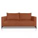 Sofá Living 2 Lugares com Pés de Ferro Almofadas Soltas 200cm Neso Bouclê Terracota G63 - Gran belo