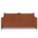 Sofá Living 2 Lugares com Pés de Ferro Almofadas Soltas 200cm Neso Bouclê Terracota G63 - Gran belo