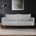 Sofá Living 2 Lugares com Pés de Ferro Almofadas Soltas 200cm Saiph Bouclê Cinza G63 - Gran belo
