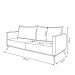 Sofá Living 2 Lugares com Pés de Ferro Almofadas Soltas 200cm Saiph Bouclê Terracota G63 - Gran belo