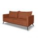 Sofá Living 2 Lugares com Pés de Ferro Almofadas Soltas 200cm Saiph Bouclê Terracota G63 - Gran belo