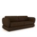Sofá Living 3 Lugares 225cm Pés Madeira Dalian Couro Capuccino G52 - Gran Belo