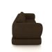 Sofá Living 3 Lugares 225cm Pés Madeira Dalian Couro Capuccino G52 - Gran Belo