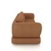 Sofá Living 3 Lugares 225cm Pés Madeira Dalian Couro Caramelo G52 - Gran Belo