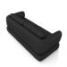 Sofá Living 3 Lugares 225cm Pés Madeira Dalian Couro Preto G52 - Gran Belo