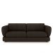 Sofá Living 3 Lugares 265cm Pés Madeira Dalian Couro Marrom G52 - Gran Belo