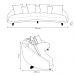Sofá Living 3 Lugares 265cm Pés Madeira Morales com Almofadas Bouclê Off White G52 - Gran Belo