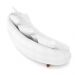 Sofá Living 3 Lugares 265cm Pés Madeira Morales com Almofadas Bouclê Off White G52 - Gran Belo