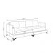 Sofá Living Bipartido 270cm Indonésia Pés de Ferro Couro Capuccino G52 - Gran Belo