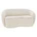 Sofá Living Decorativo 160cm 2 Lugares Íbis Encosto Fixo Bouclê Off White G33 - Gran Belo