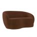 Sofá Living Decorativo 160cm 2 Lugares Íbis Encosto Fixo Veludo Marrom G33 - Gran Belo