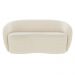 Sofá Living Decorativo 180cm 2 Lugares Íbis Encosto Fixo Bouclê Off White G33 - Gran Belo