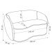 Sofá Living Decorativo 180cm 2 Lugares Íbis Encosto Fixo Veludo Azul Marinho G33 - Gran Belo