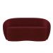 Sofá Living Decorativo 180cm 2 Lugares Íbis Encosto Fixo Veludo Bordô G33 - Gran Belo