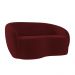 Sofá Living Decorativo 180cm 2 Lugares Íbis Encosto Fixo Veludo Bordô G33 - Gran Belo