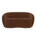 Sofá Living Decorativo 180cm 2 Lugares Íbis Encosto Fixo Veludo Marrom G33 - Gran Belo