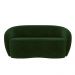 Sofá Living Decorativo 180cm 2 Lugares Íbis Encosto Fixo Veludo Verde G33 - Gran Belo