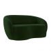 Sofá Living Decorativo 180cm 2 Lugares Íbis Encosto Fixo Veludo Verde G33 - Gran Belo