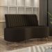 Sofá Living Decorativo 2 Lugares 1,35M Katara Marrom Veludo G33 - Gran Belo