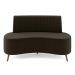 Sofá Living Decorativo 2 Lugares 1,35M Katara Marrom Veludo G33 - Gran Belo