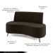 Sofá Living Decorativo 2 Lugares 1,35M Katara Marrom Veludo G33 - Gran Belo