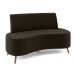 Sofá Living Decorativo 2 Lugares 1,35M Katara Marrom Veludo G33 - Gran Belo
