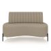 Sofá Living Decorativo 2 Lugares 1,35M Katara Pés de Ferro Bouclê Bege G33 - Gran Belo