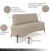 Sofá Living Decorativo 2 Lugares 1,35M Katara Pés de Ferro Bouclê Bege G33 - Gran Belo