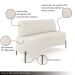 Sofá Living Decorativo 2 Lugares 1,35M Katara Pés de Ferro Bouclê Off White G33 - Gran Belo